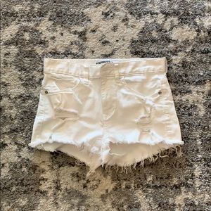 Sz 4 Express Destroyed Denim High Waist Shorts
